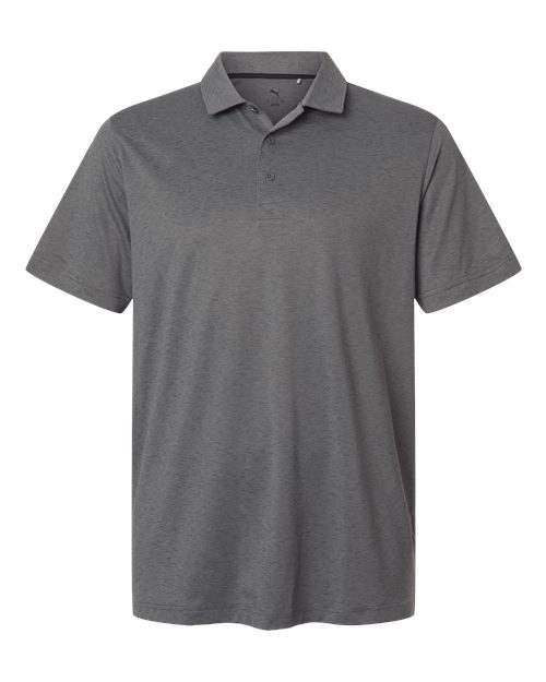Puma Golf 631057, Men's Icon Heather Polo 2.0, Slate Sky Heather