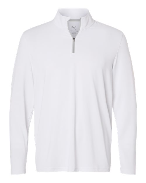 Puma Golf 631059, Men's Icon 2.0 Quarter-zip, White Glow