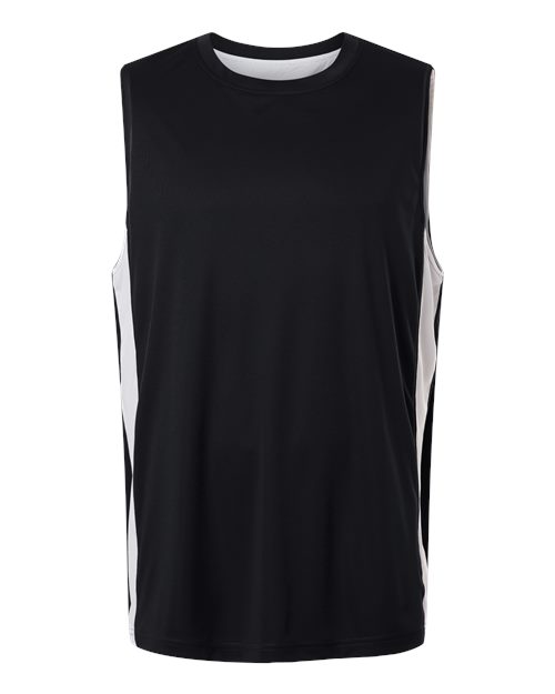 Team 365 TT115, Unisex Zone Performance Reversible Jersey, Black/ White