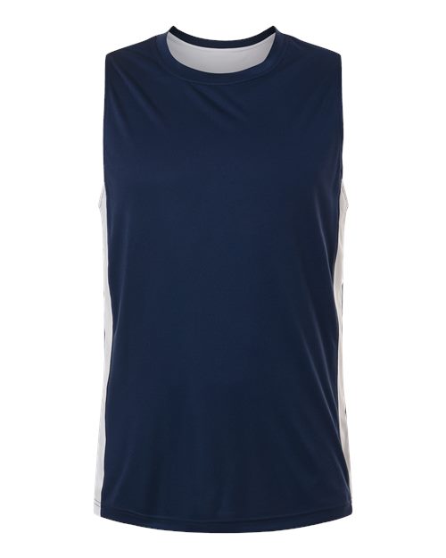 Team 365 TT115, Unisex Zone Performance Reversible Jersey, Sport Dark Navy/ White