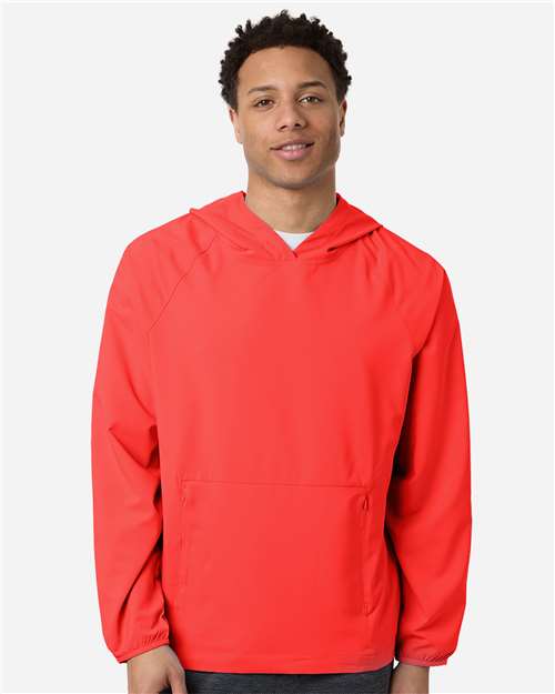 CORE365 CE520L, Men's Ultrauvp Shoreline Long Sleeve Hooded Pullover, Marina Red