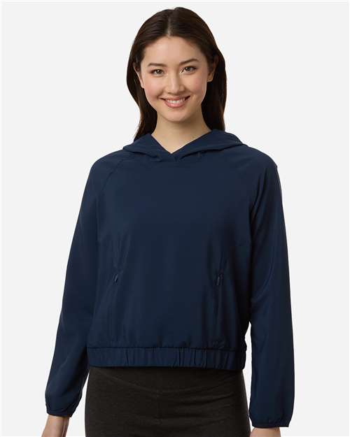 CORE365 CE520LW, Women's Ultrauvp Shoreline Long Sleeve Hooded Pullover, Classic Navy