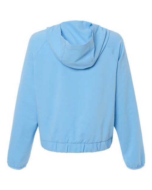 CORE365 CE520LW, Women's Ultrauvp Shoreline Long Sleeve Hooded Pullover, Columbia Blue