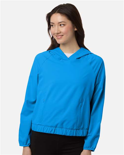 CORE365 CE520LW, Women's Ultrauvp Shoreline Long Sleeve Hooded Pullover, Electric Blue