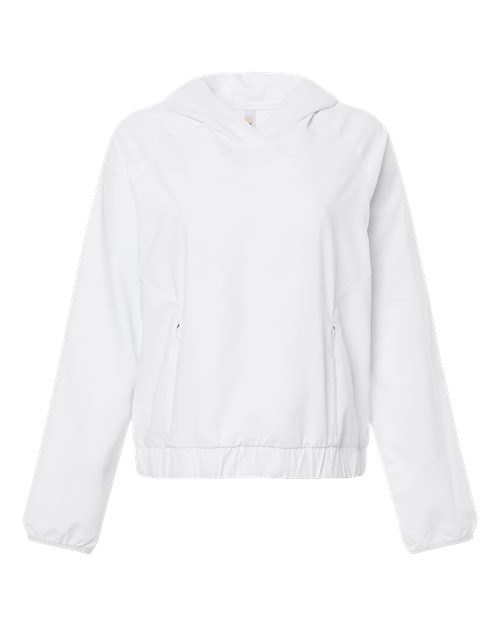 CORE365 CE520LW, Women's Ultrauvp Shoreline Long Sleeve Hooded Pullover, White