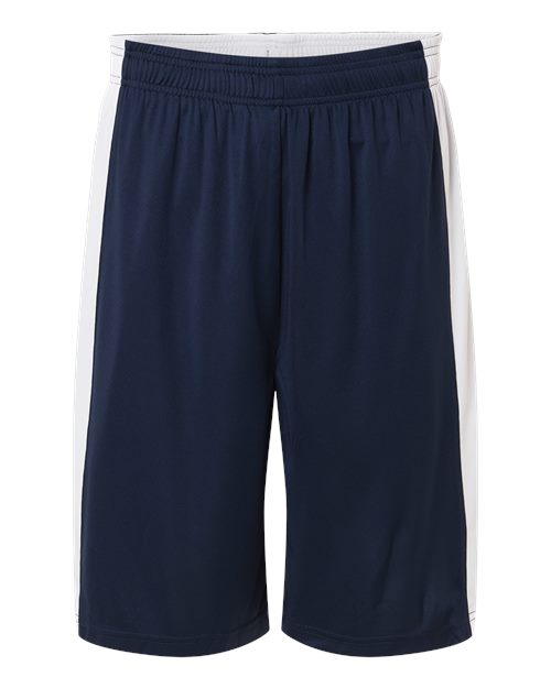 Team 365 TT115B, Unisex Zone Performance Reversible Shorts, Sport Dark Navy/ White