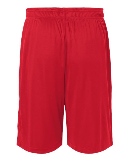 Team 365 TT115B, Unisex Zone Performance Reversible Shorts, Sport Red/ White