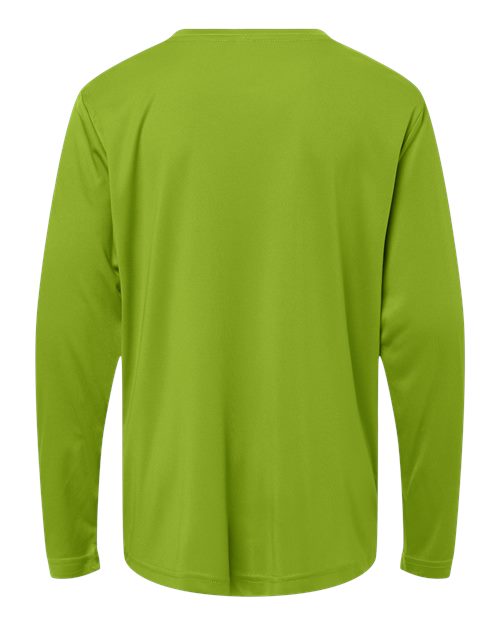 CORE365 CE10LY, Youth Capital Performance Long Sleeve T-shirt, Acid Green