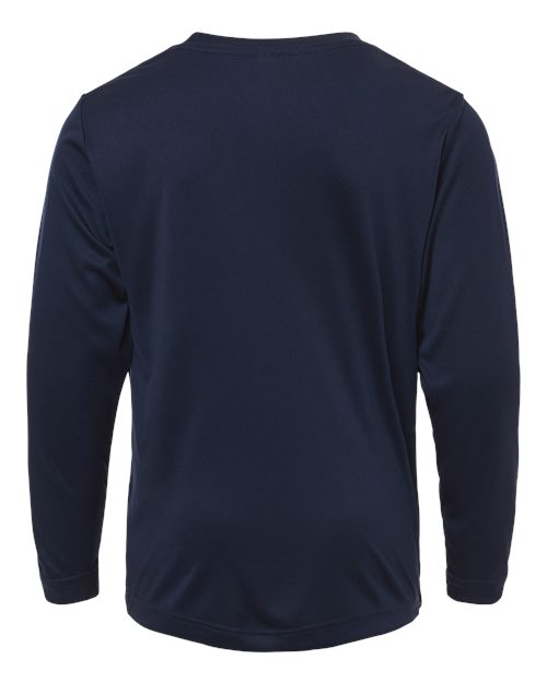 CORE365 CE10LY, Youth Capital Performance Long Sleeve T-shirt, Classic Navy