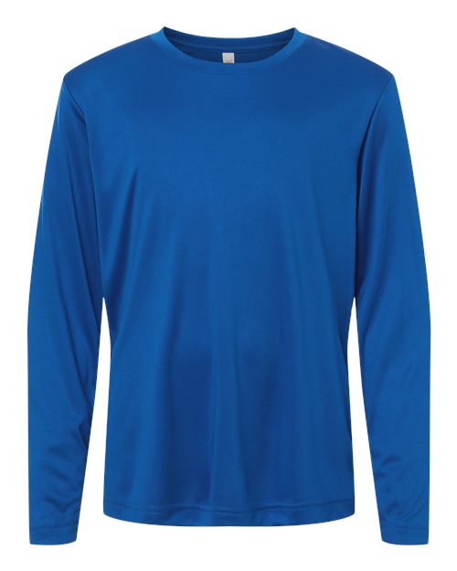CORE365 CE10LY, Youth Capital Performance Long Sleeve T-shirt, True Royal