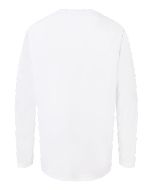 CORE365 CE10LY, Youth Capital Performance Long Sleeve T-shirt, White