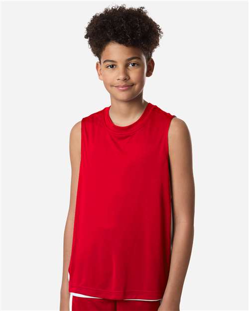 Team 365 TT115Y, Youth Zone Performance Reversible Jersey, Sport Red/ White