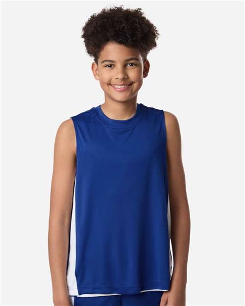 Team 365 TT115Y, Youth Zone Performance Reversible Jersey, Sport Royal/ White