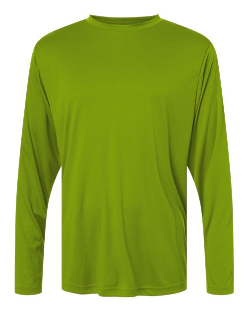 CORE365 CE10L, Unisex Capital Long Sleeve Performance T-shirt, Acid Green
