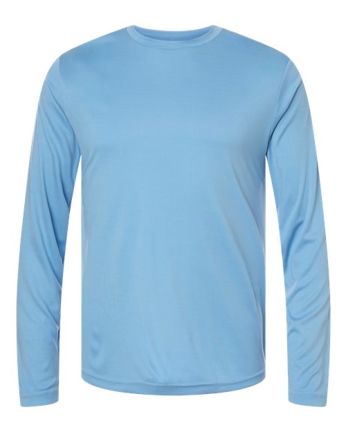 CORE365 CE10L, Unisex Capital Long Sleeve Performance T-shirt, Columbia Blue