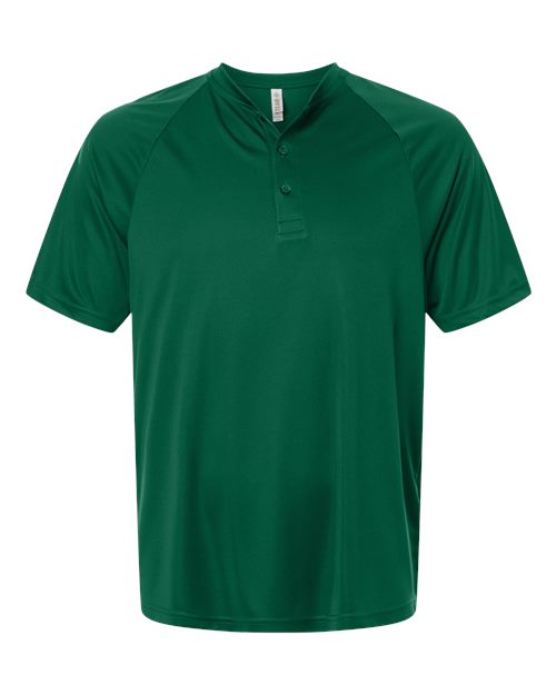 Team 365 TT11HN, Men's Zone Performance Henley, Sport Forest