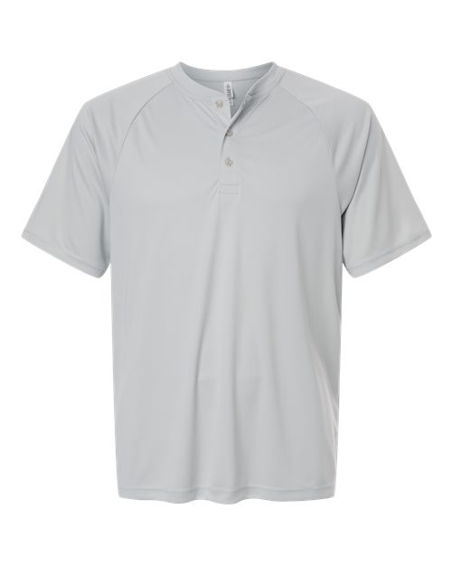 Team 365 TT11HN, Men's Zone Performance Henley, Sport Silver