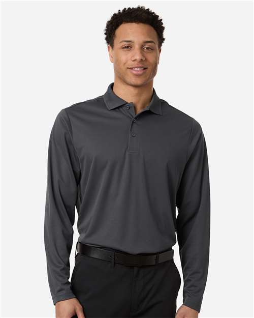 CORE365 CE108L, Men's Nova Performance Long Sleeve Pique Polo, Carbon