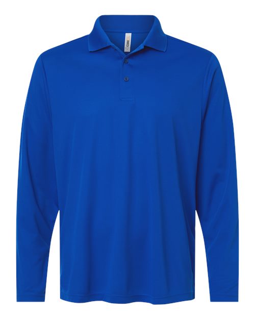 CORE365 CE108L, Men's Nova Performance Long Sleeve Pique Polo, True Royal