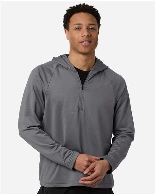 Team 365 TT200, Men's Qualify Quarter-zip Hooded Pullover, Sport Graphite