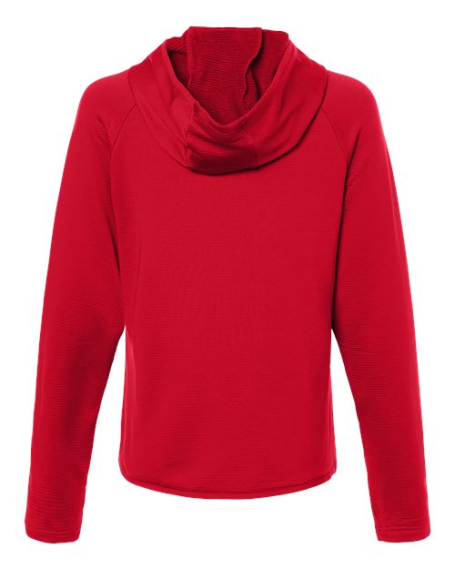 Team 365 TT200W, Women's Qualify Quarter-zip Hooded Pullover, Sport Red