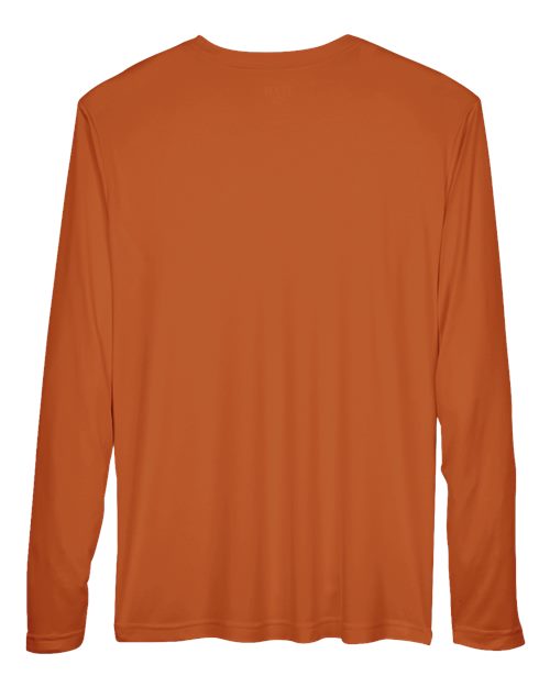 Team 365 TT11L, Men's Zone Performance Long Sleeve T-shirt, Sport Burnt Orange