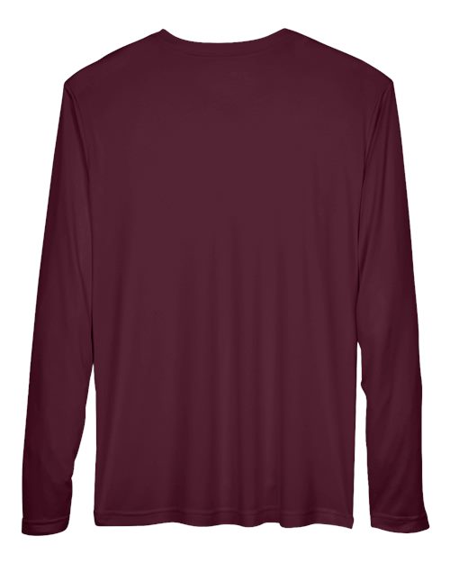 Team 365 TT11L, Men's Zone Performance Long Sleeve T-shirt, Sport Dark Maroon