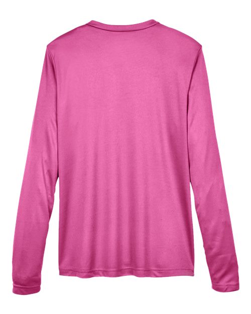 Team 365 TT11WL, Women's Zone Performance Long Sleeve T-shirt, Sport Charity Pink