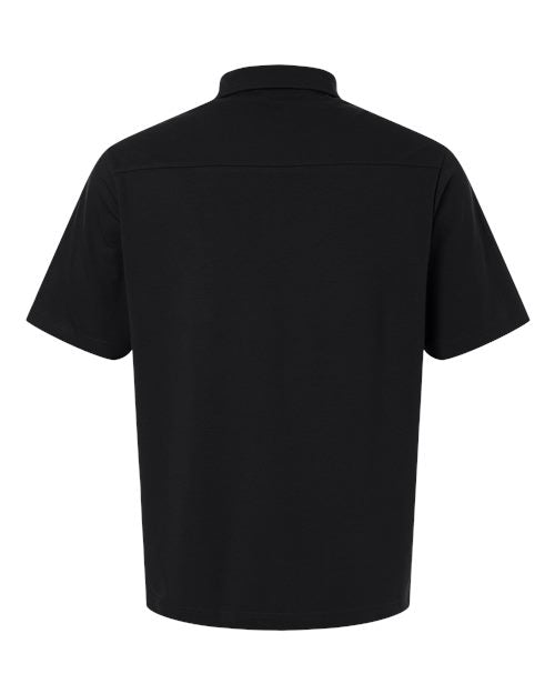 Devon & Jones DG102, Men's Seaton Pebble Textured Polo, Black