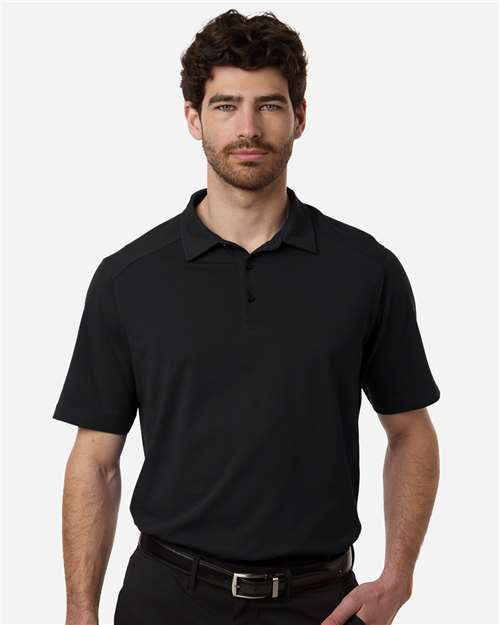 Devon & Jones DG102, Men's Seaton Pebble Textured Polo, Black