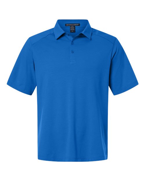 Devon & Jones DG102, Men's Seaton Pebble Textured Polo, French Blue