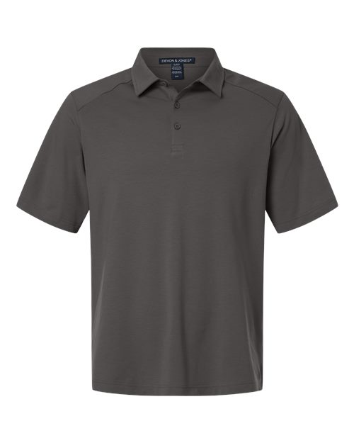 Devon & Jones DG102, Men's Seaton Pebble Textured Polo, Graphite