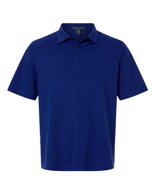 Devon & Jones DG102, Men's Seaton Pebble Textured Polo, Midnight Royal