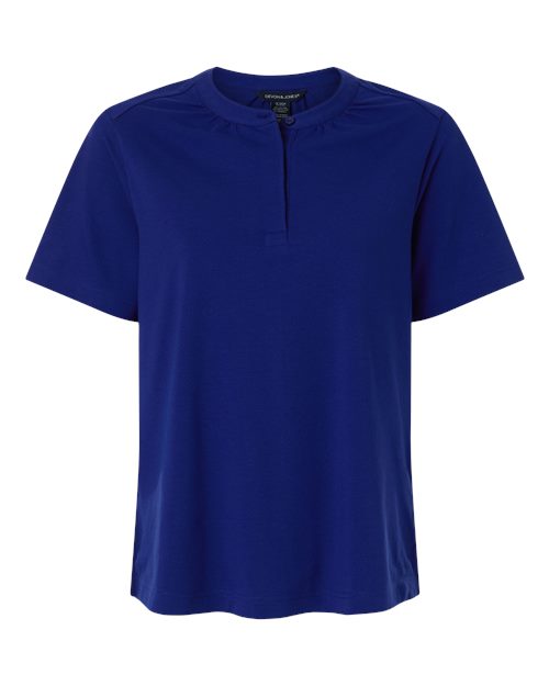 Devon & Jones DG102W, Women's Seaton Pebble Textured Polo, Midnight Royal