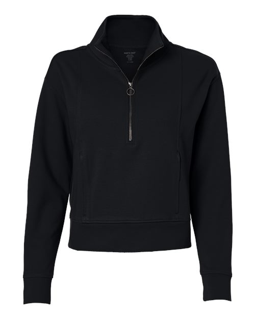 North End NE220W, Women's Mantra Half-zip Ottoman Pullover, Black