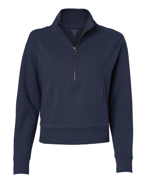 North End NE220W, Women's Mantra Half-zip Ottoman Pullover, Classic Navy