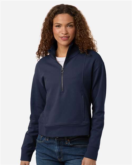 North End NE220W, Women's Mantra Half-zip Ottoman Pullover, Classic Navy