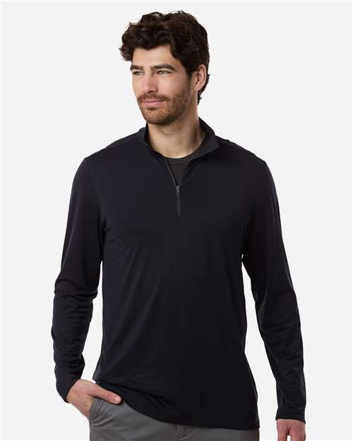 North End NE405, Men's Jaq Stretch Performance Quarter-zip, Black/ Carbon