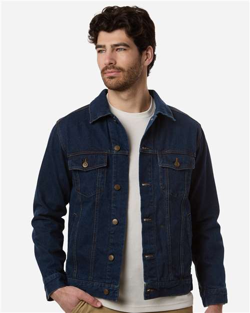 Harriton M75, Unisex Cooper Denim Jacket, Dark Denim