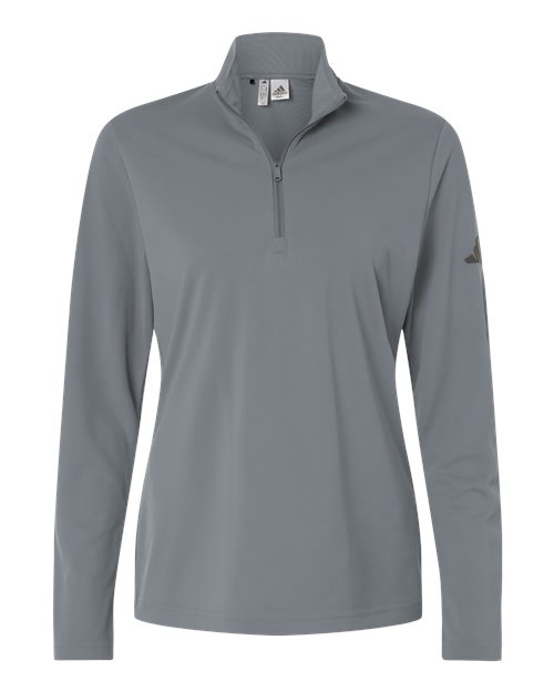 Adidas A400, Women's Lightweight Quarter-zip Pullover, Grey Three