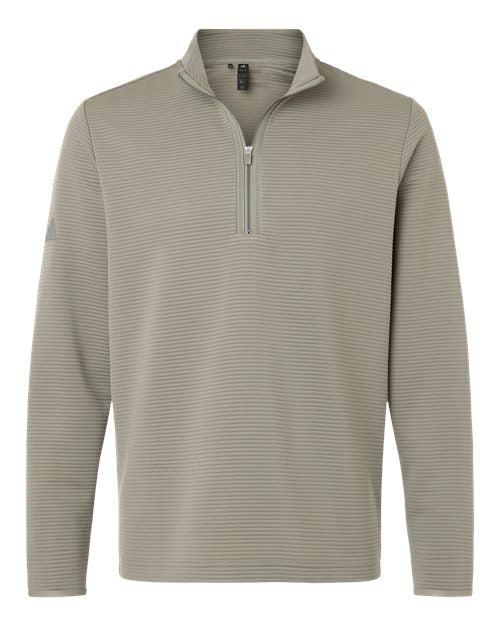 Adidas A588, Men's Spacer Quarter-zip Pullover, Silver Pebble