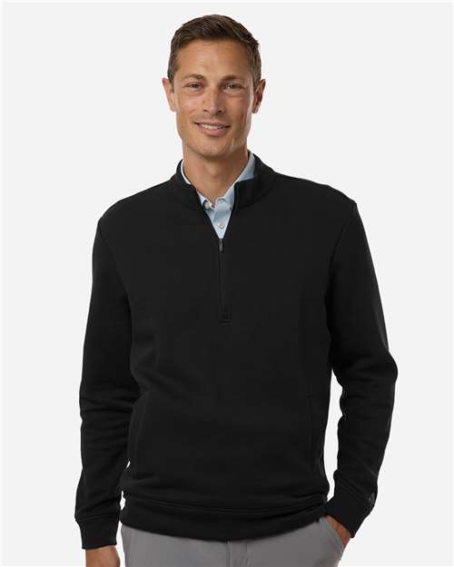Adidas A721, Men's Elevated Fleece Quarter-zip Pullover, Black