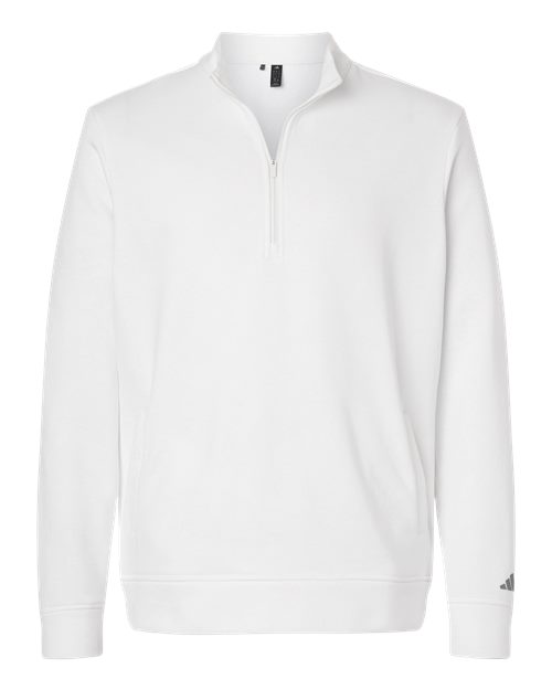 Adidas A721, Men's Elevated Fleece Quarter-zip Pullover, Core White