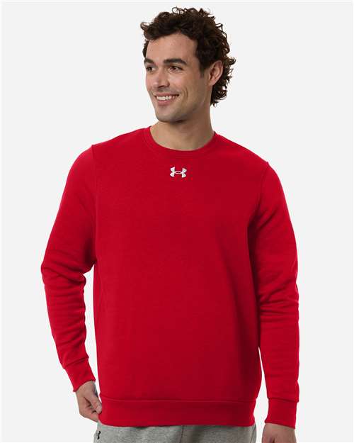 Under Armour 6014160, Men's Team Icon Fleece Crew, Red/ White