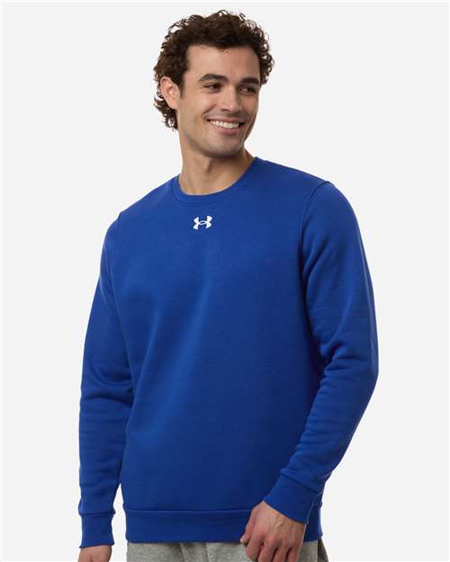 Under Armour 6014160, Men's Team Icon Fleece Crew, Royal/ White