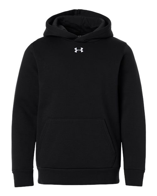 Under Armour 6014162, Youth Team Icon Fleece Hooded Sweatshirt, Black/ White