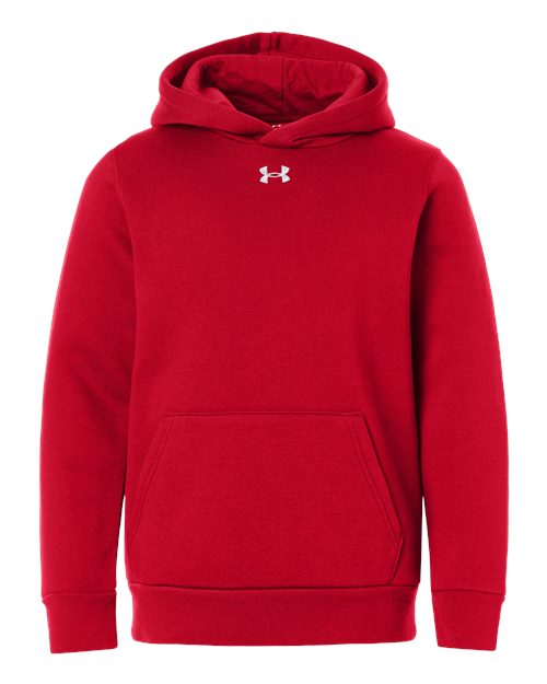 Under Armour 6014162, Youth Team Icon Fleece Hooded Sweatshirt, Red/ White