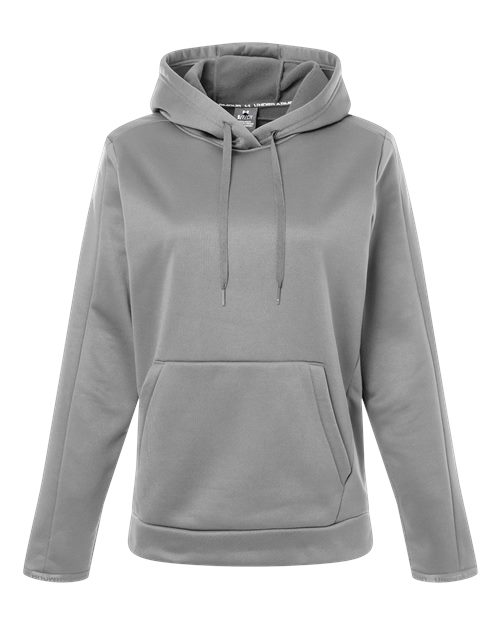 Under Armour 6010943, Women's Armour Fleece Pro Hooded Sweatshirt, Mod Grey/ White