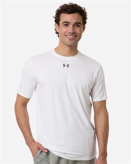 Under Armour 6014167, Men's Team Vanish T-shirt, White/ Pitch Grey