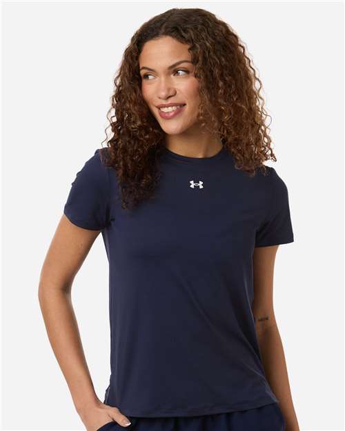 Under Armour 6010870, Women’s Vanish T-shirt, Midnight Navy/ White